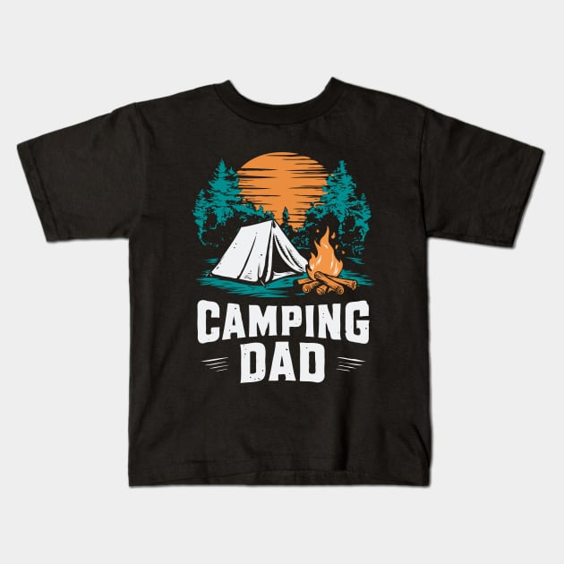 Camping Dad. Funny Camping Kids T-Shirt by Chrislkf
